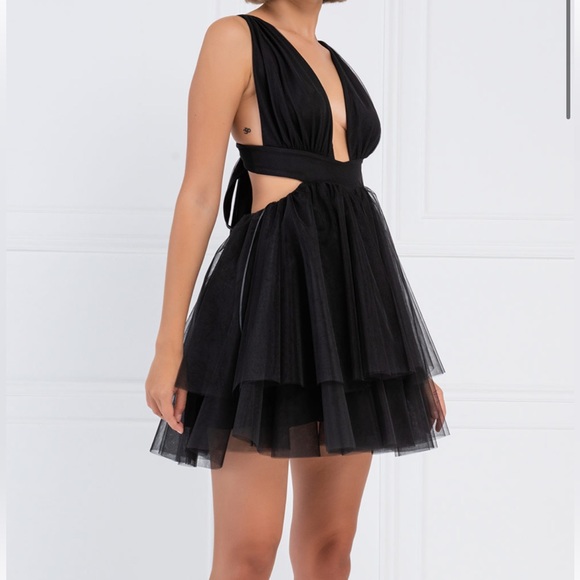 NWT KIKI RIKI Tulle backless dress - Picture 4 of 6
